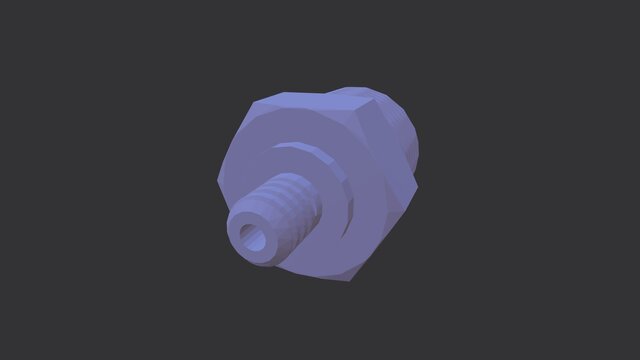 3D model of Ø7.7 METRIC - Ø1/2" NPTM ADAPTOR