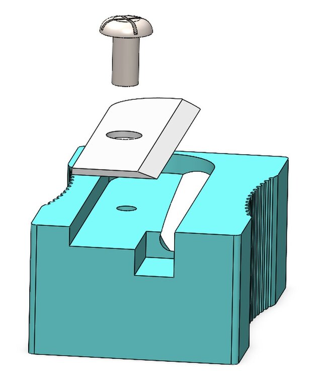 3D model of Reverse-Engineered Metal Sharpener — CAD Model & Engineering Drawings
