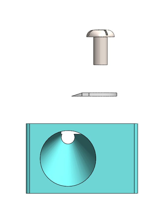3D model of Reverse-Engineered Metal Sharpener — CAD Model & Engineering Drawings