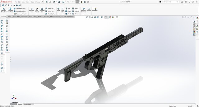 3D model of Kriss Vector Gun (Model only)
