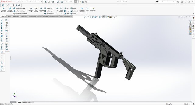 3D model of Kriss Vector Gun (Model only)