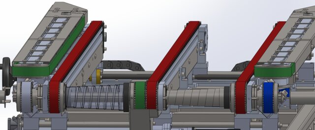 3D model of Carton conveyor working with robots