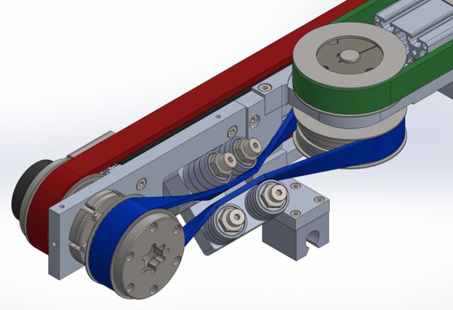 3D model of Carton conveyor working with robots