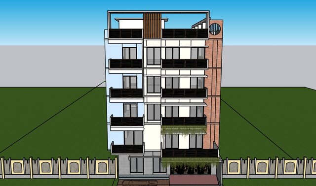 3d design of a apartment house