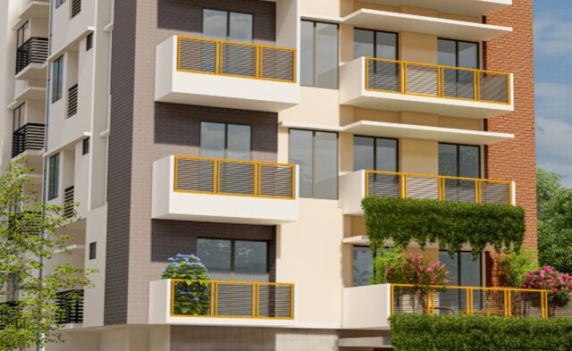 3D model of 3d design of a apartment house