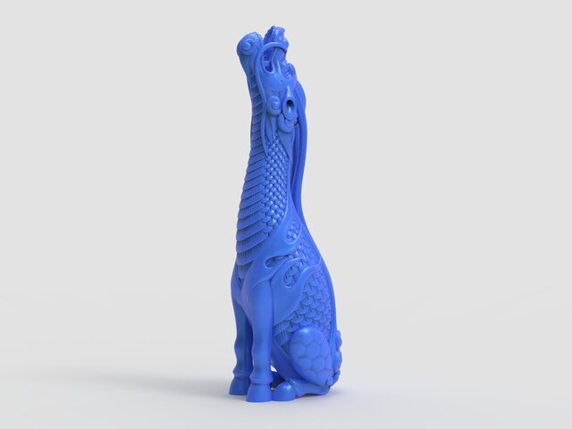 Japanese Netsuke: Kirin Figurine - High-Detail 3D Printable Model