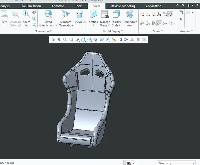 3D model of 3D CAD Modeling & Parametric Design of a Sports Racing Seat in PTC Creo