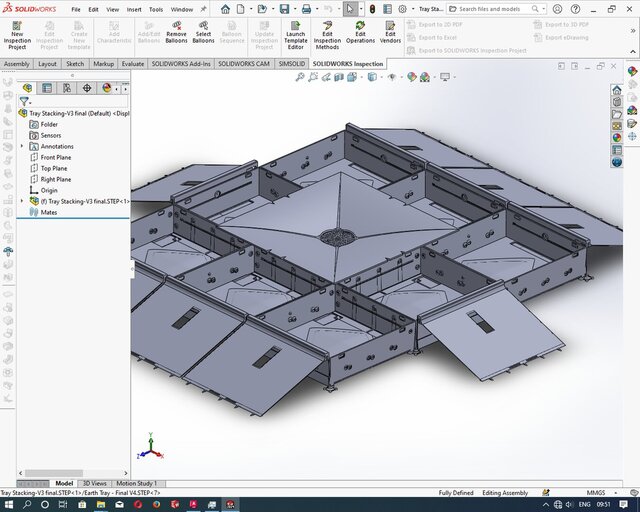 3D model of Design for Injection Molding & Multipart Mold Design: Outdoor Passive Earth Trays