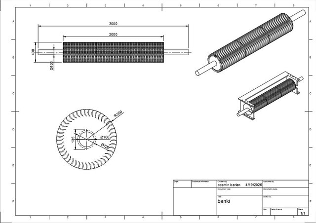 3D model of Banki-Turbine