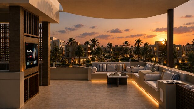 3D model of roof villa design