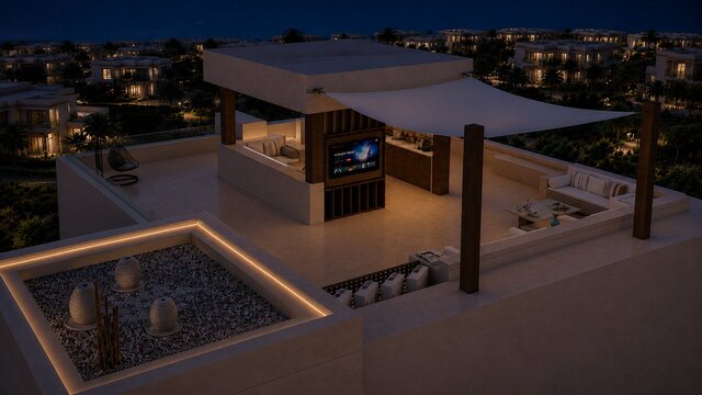 3D model of roof villa design
