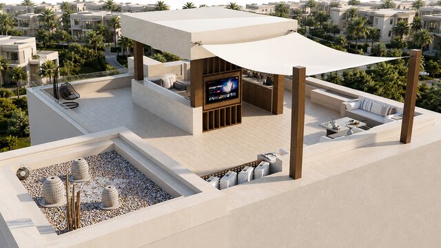 3D model of roof villa design