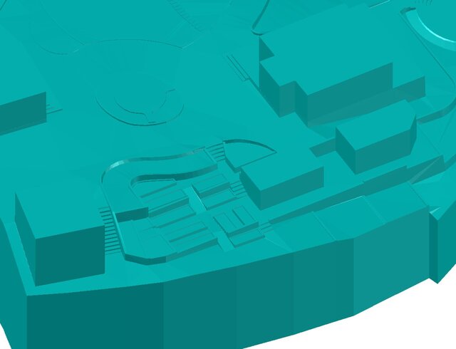 3D model of Full Cycle: Topographic Survey → Grading Design → 3D Printed Scale Model for Client Presentation