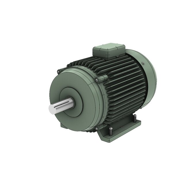 3D model of AC motor design in Rhinoceros 3D