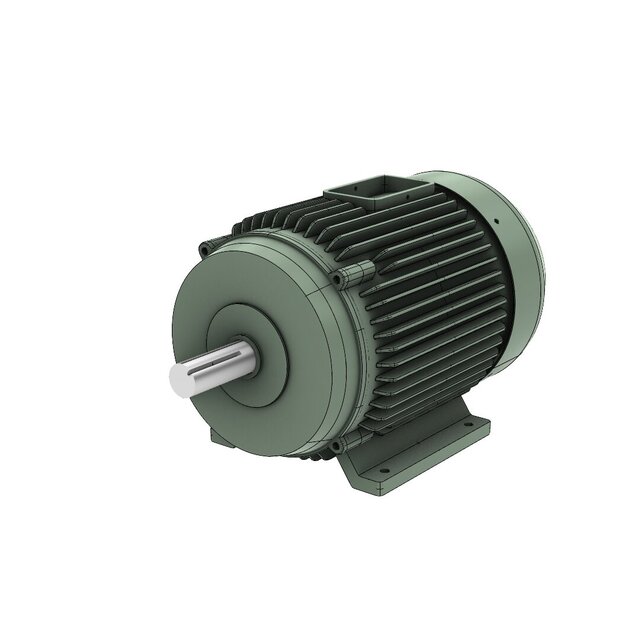 3D model of AC motor design in Rhinoceros 3D