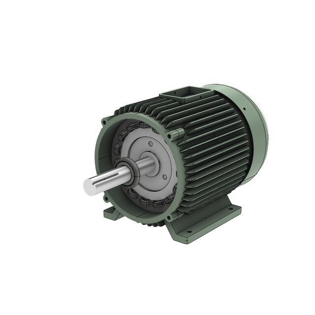 3D model of AC motor design in Rhinoceros 3D