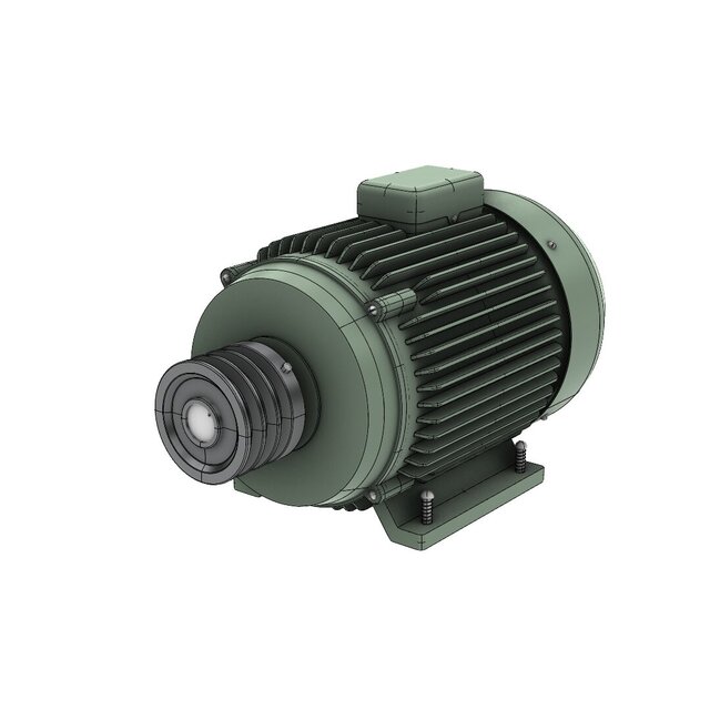 3D model of AC motor design in Rhinoceros 3D