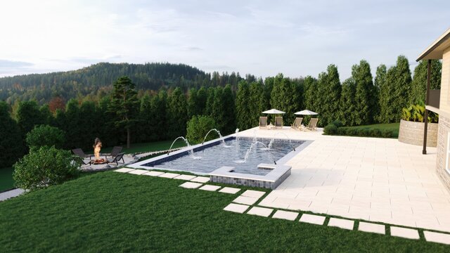 Pool in the Backyard