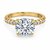Round Diamond Engagement Ring with Pavé Side Stones