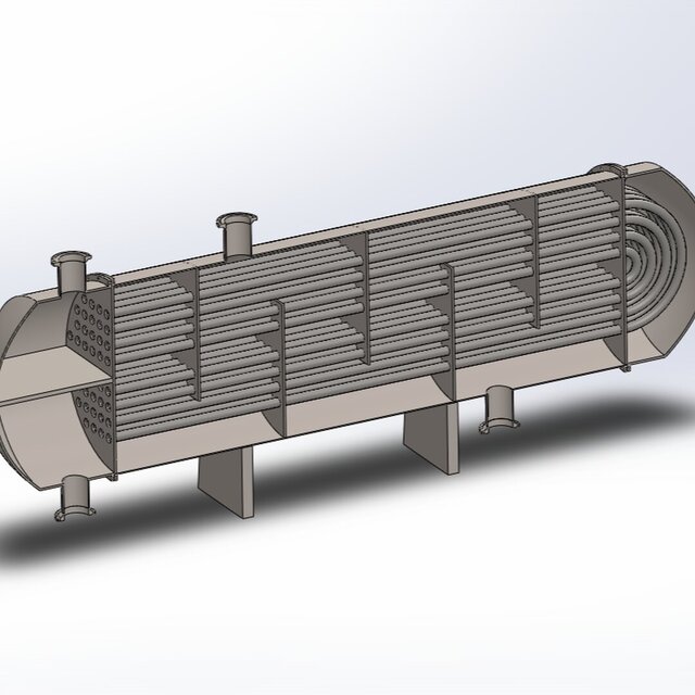 3D model of Shell and Tube Heat Exchanger