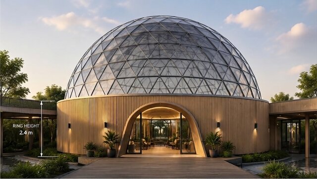 DOME WITH SOLAR PANEL STRUCTURE DESIGN & DEVELOPMENT – image 1 of 9