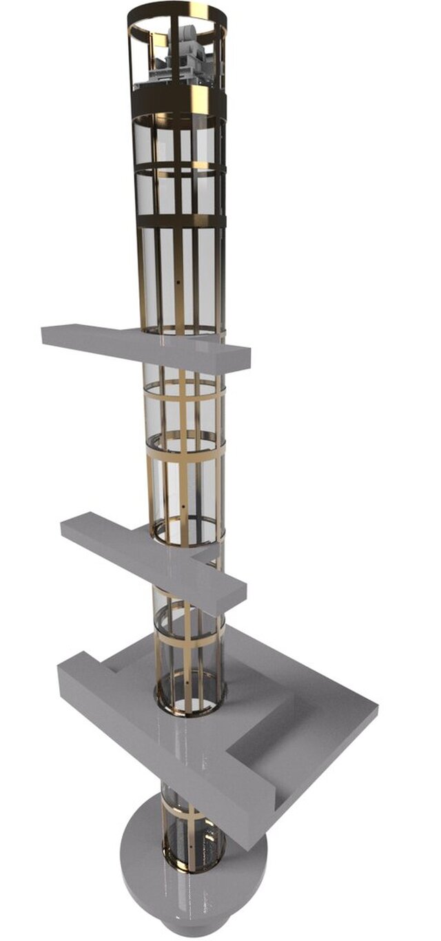 3D model of Panoramic Elevator Design