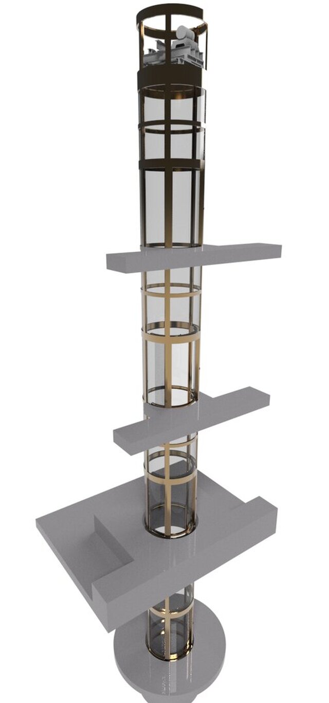 3D model of Panoramic Elevator Design