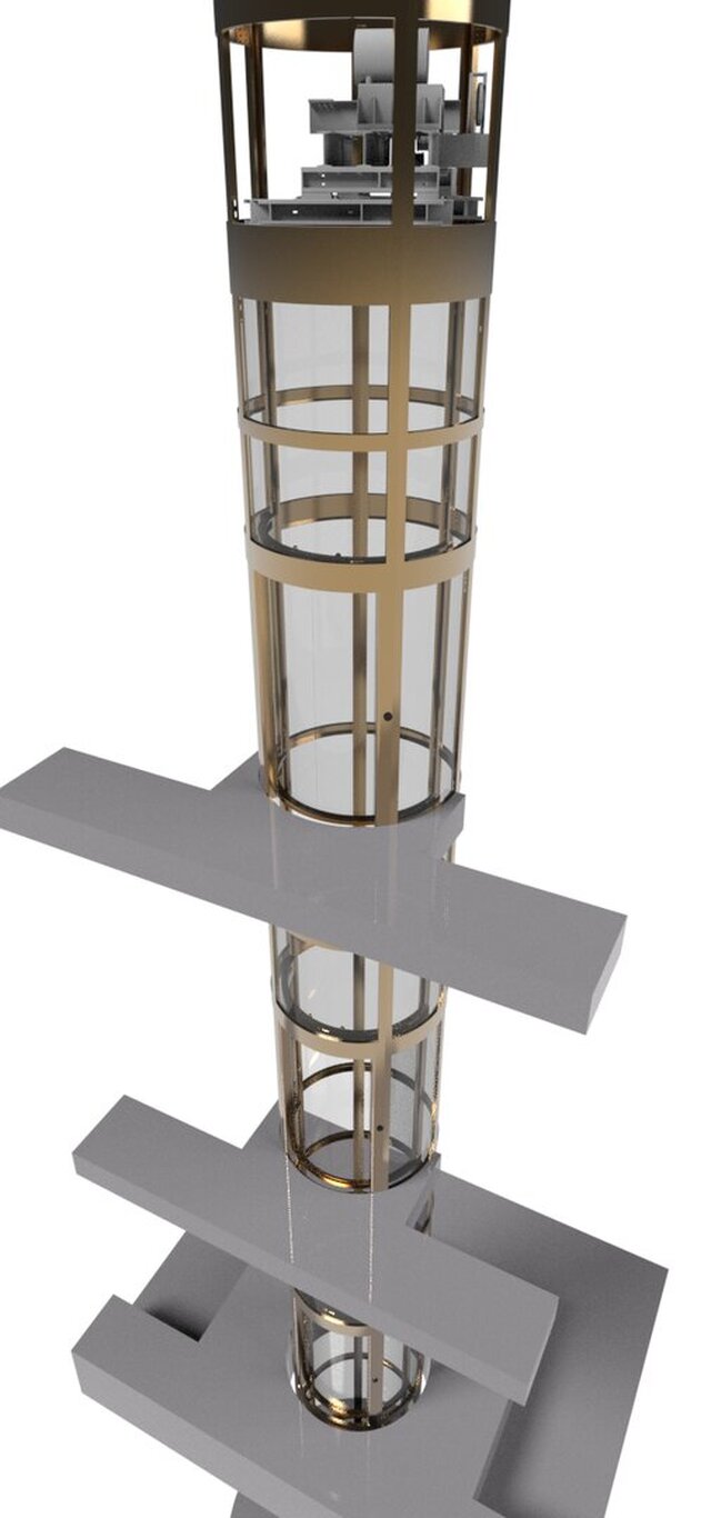 3D model of Panoramic Elevator Design
