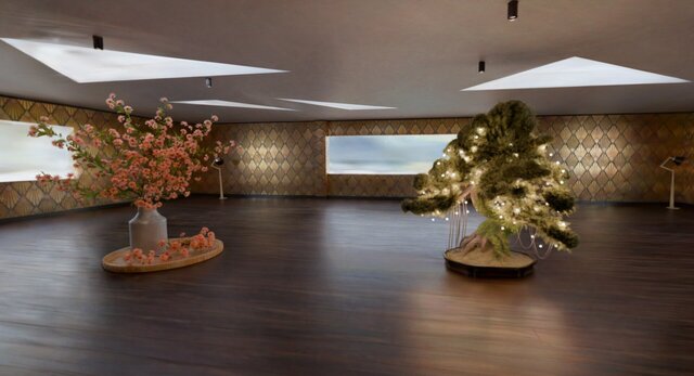 Gaussian splat room  (synthetic)
