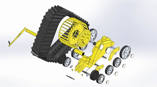 3D model of Truck Mount off-road Track