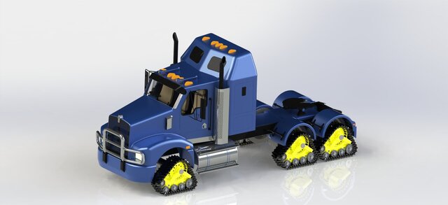 3D model of Truck Mount off-road Track