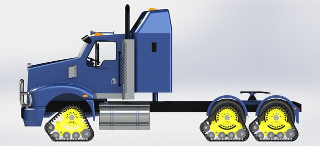 3D model of Truck Mount off-road Track
