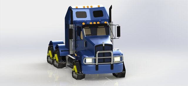 3D model of Truck Mount off-road Track