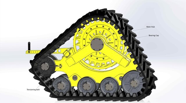 3D model of Truck Mount off-road Track