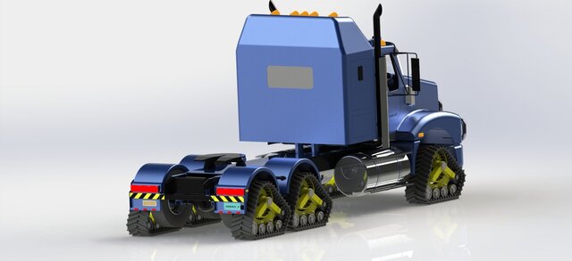 3D model of Truck Mount off-road Track