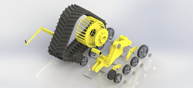 3D model of Truck Mount off-road Track