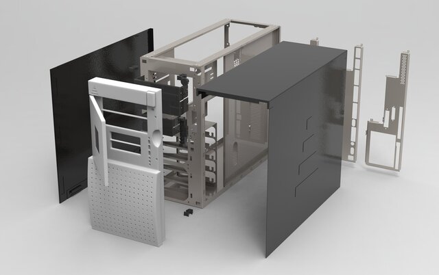 3D model of Industrial Sheet Metal Enclosure: Custom Amiga Server Chassis