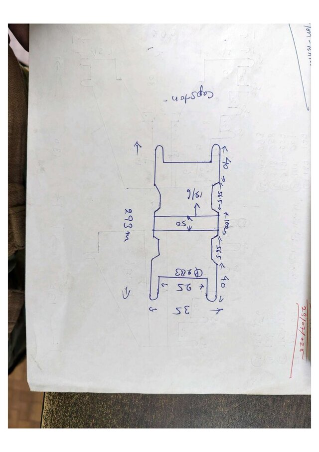 3D model of Hand sketch to 2D CAD Drawing