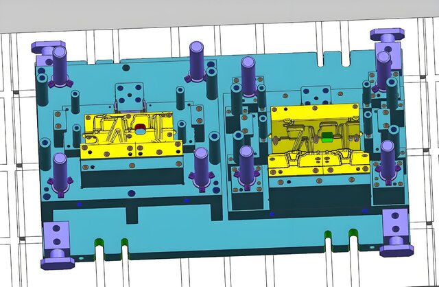 3D model of Automotive Single Operation Stamping Die Design | Steel Single Stroke Tooling for Auto Stamping Parts