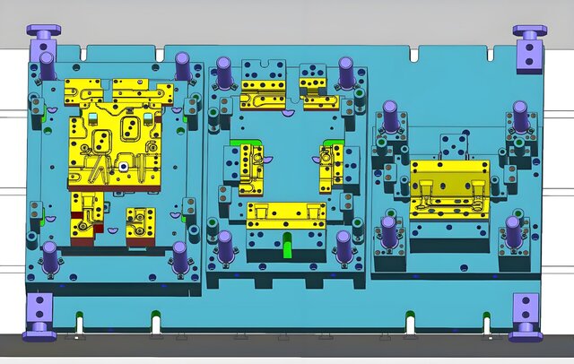 3D model of Automotive Single Operation Stamping Die Design | Steel Single Stroke Tooling for Auto Stamping Parts