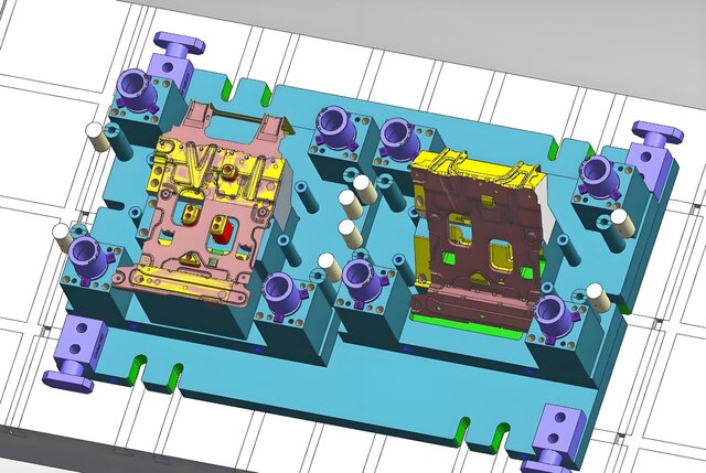 3D model of Automotive Single Operation Stamping Die Design | Steel Single Stroke Tooling for Auto Stamping Parts