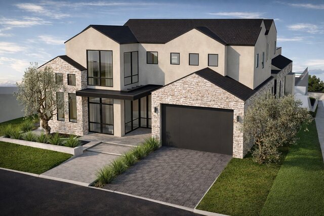Two-Story Hillside Residence | Revit & Permit Drawing Set – image 1 of 6