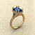Royal Blue Sapphire Engagement Ring CAD Design with Diamond Cathedral Setting