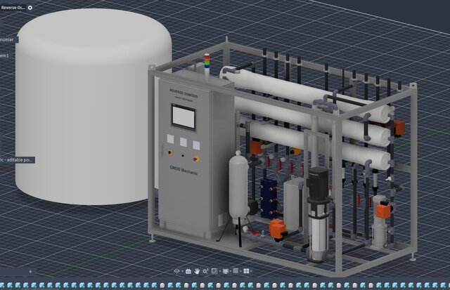 Industrial Reverse Osmosis Water Purification System | Mechanical Design – image 6 of 11