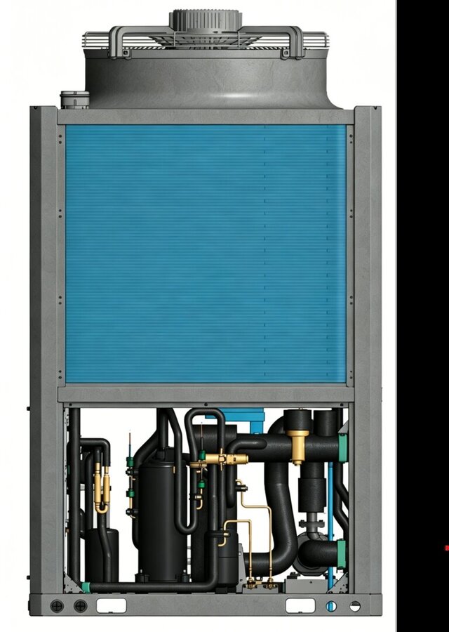 3D model of Europe 45kW R290 Commercial Modular Heat Pump – CE/TUV, 12 Patents, Safety Innovation