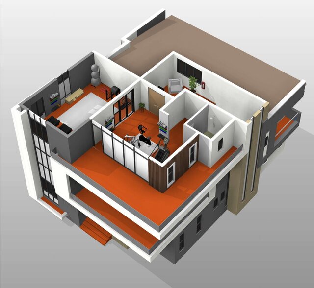 3D model of Modern 3-Story Residence: Full BIM Model & Architectural Sheet Set