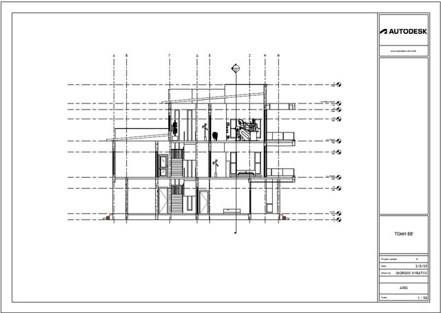 3D model of Modern 3-Story Residence: Full BIM Model & Architectural Sheet Set