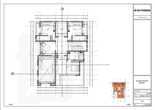 3D model of Modern 3-Story Residence: Full BIM Model & Architectural Sheet Set
