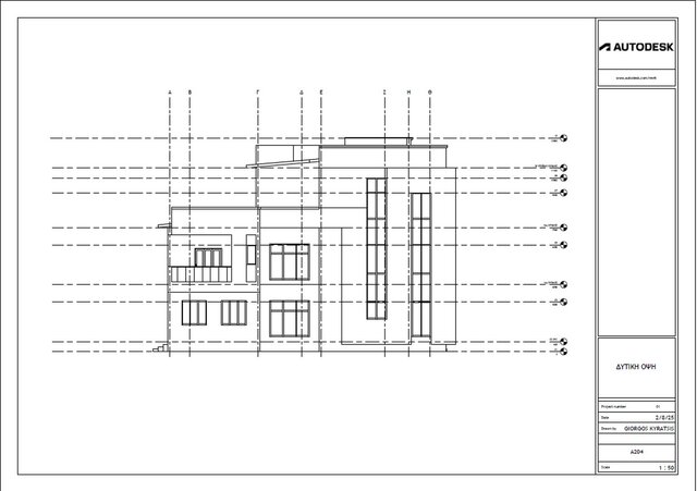3D model of Modern 3-Story Residence: Full BIM Model & Architectural Sheet Set