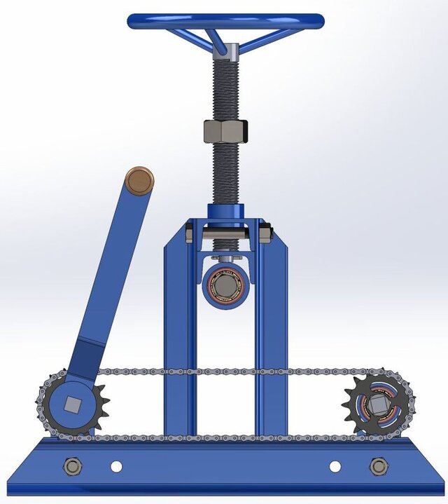 3D model of CAD Design of Manual Tube Bender